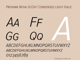 Proxima Nova ScOsf Condensed