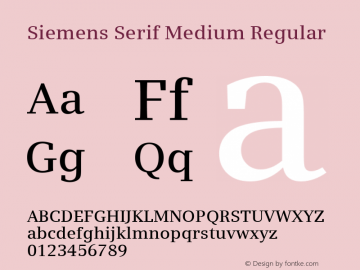 Siemens Serif Medium