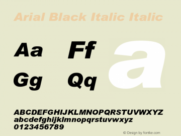 Arial Black Italic