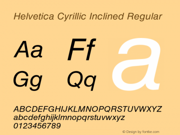 Helvetica Cyrillic Inclined