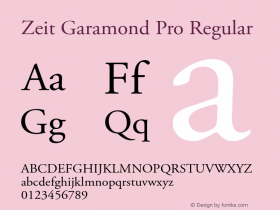 Zeit Garamond Pro