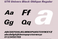 U76 Univers Black Oblique