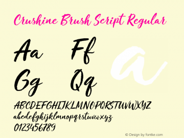 Crushine Brush Script