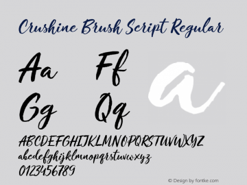 Crushine Brush Script