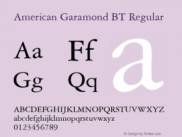 American Garamond BT