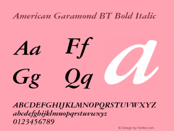 American Garamond BT