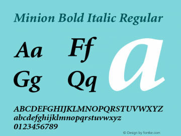 Minion Bold Italic