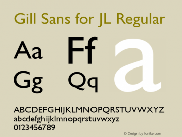 Gill Sans for JL