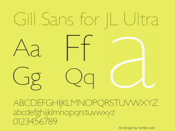 Gill Sans for JL