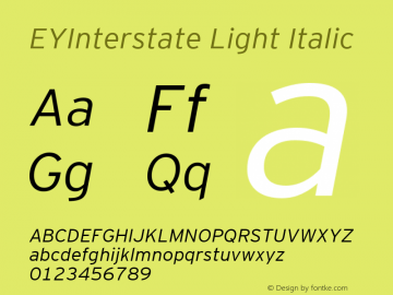 interstate font family