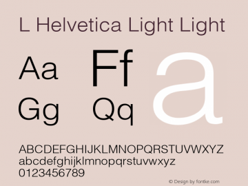 L Helvetica Light