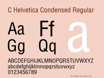C Helvetica Condensed