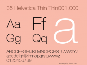 35 Helvetica Thin