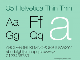 35 Helvetica Thin