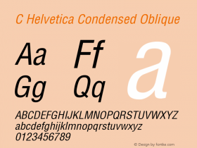 C Helvetica Condensed