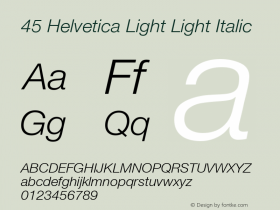 45 Helvetica Light