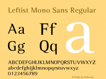 Leftist Mono Sans