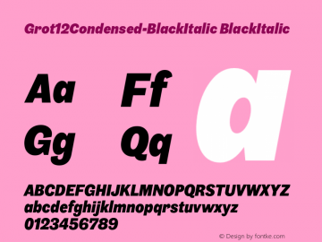 Grot12Condensed-BlackItalic