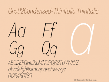 Grot12Condensed-ThinItalic