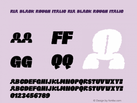 RIA BLACK ROUGH ITALIC