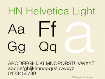 HN Helvetica