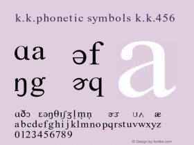 k.k.phonetic symbols
