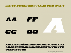 Indigo Demon Semi-Italic