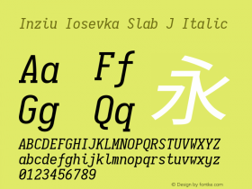 Inziu Iosevka Slab J