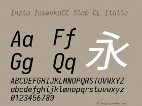 Inziu IosevkaCC Slab CL