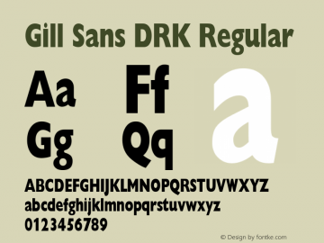 Gill Sans DRK