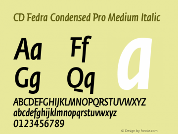 CD Fedra Condensed Pro