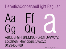 HelveticaCondensedLight