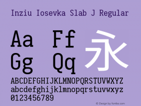 Inziu Iosevka Slab J