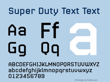 Super Duty Text