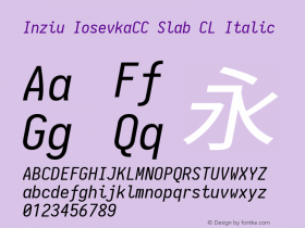 Inziu IosevkaCC Slab CL