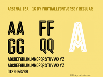 ARSENAL 15-16 by FootballFontJersey