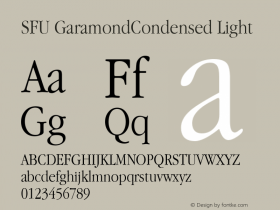 SFU GaramondCondensed