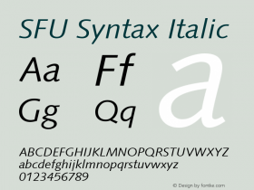 SFU Syntax