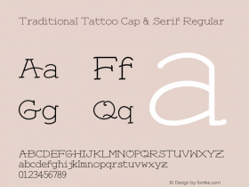 Traditional Tattoo Cap & Serif