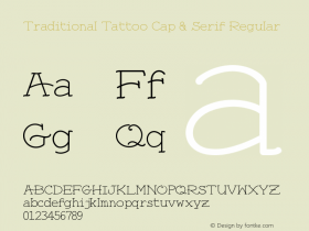 Traditional Tattoo Cap & Serif