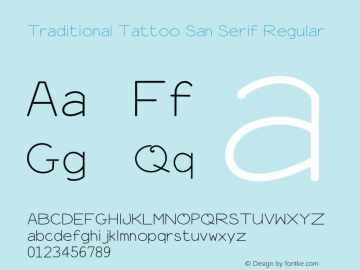 Traditional Tattoo San Serif