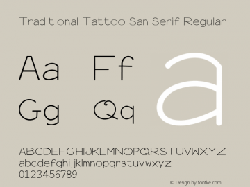 Traditional Tattoo San Serif