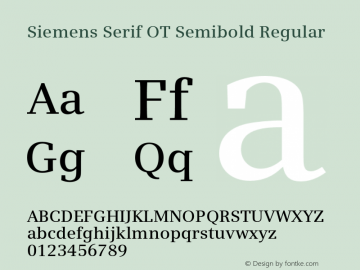 Siemens Serif OT Semibold