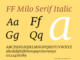 FF Milo Serif