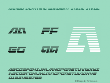 Armed Lightning Gradient Italic