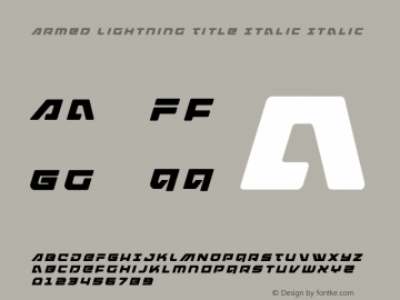 Armed Lightning Title Italic