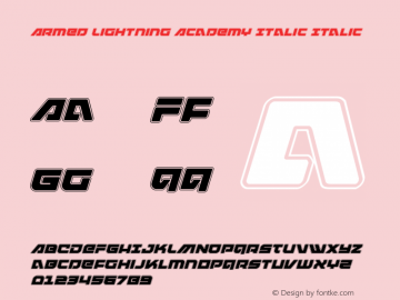 Armed Lightning Academy Italic