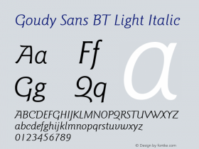 Goudy Sans BT