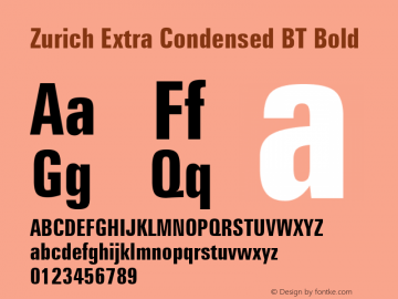 Zurich Extra Condensed BT