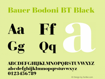 Bauer Bodoni BT